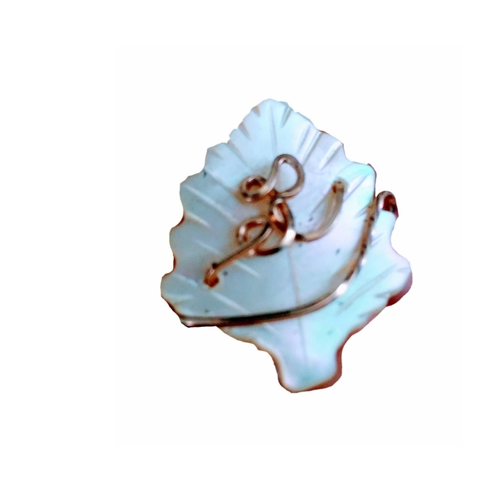 Hand Carved MOP Monogram Brooch
